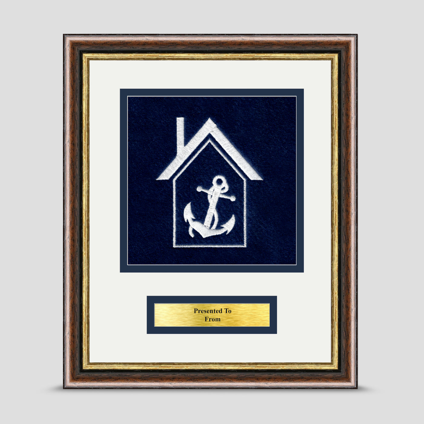 Agamemnon House Framed Military Embroidery Presentation