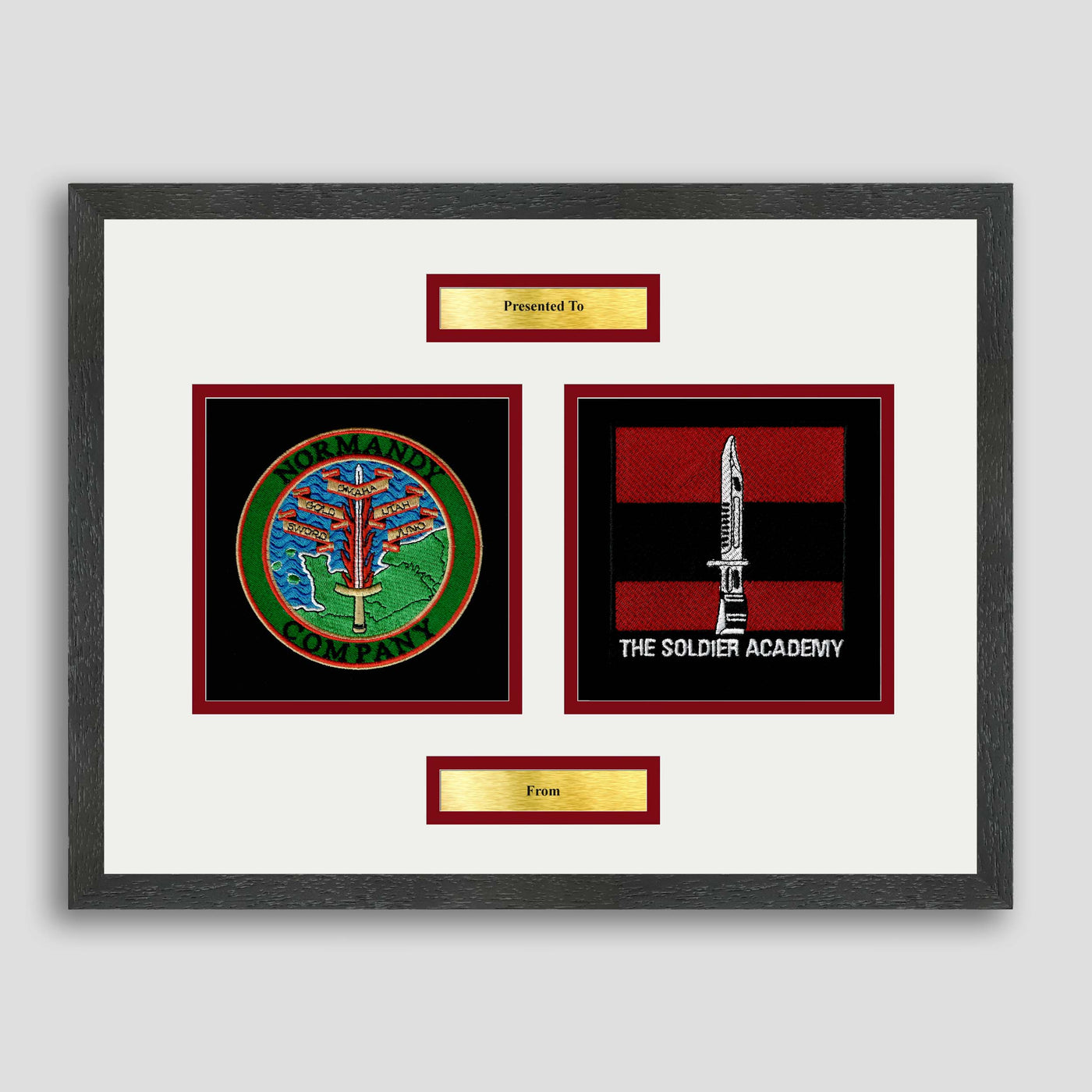 Army Training Regiment & Normandy Coy Military Embroidery Presentation