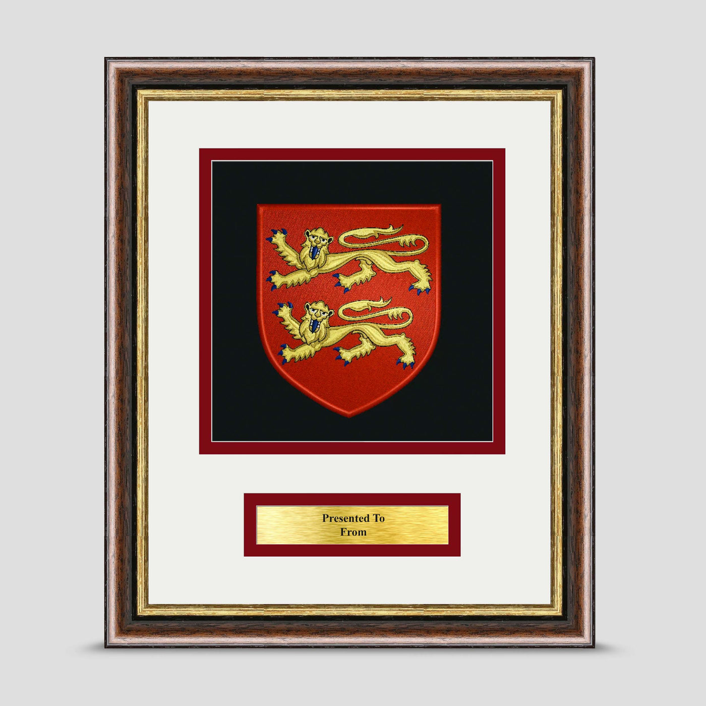 Normandy Company Framed Military Embroidery Presentation