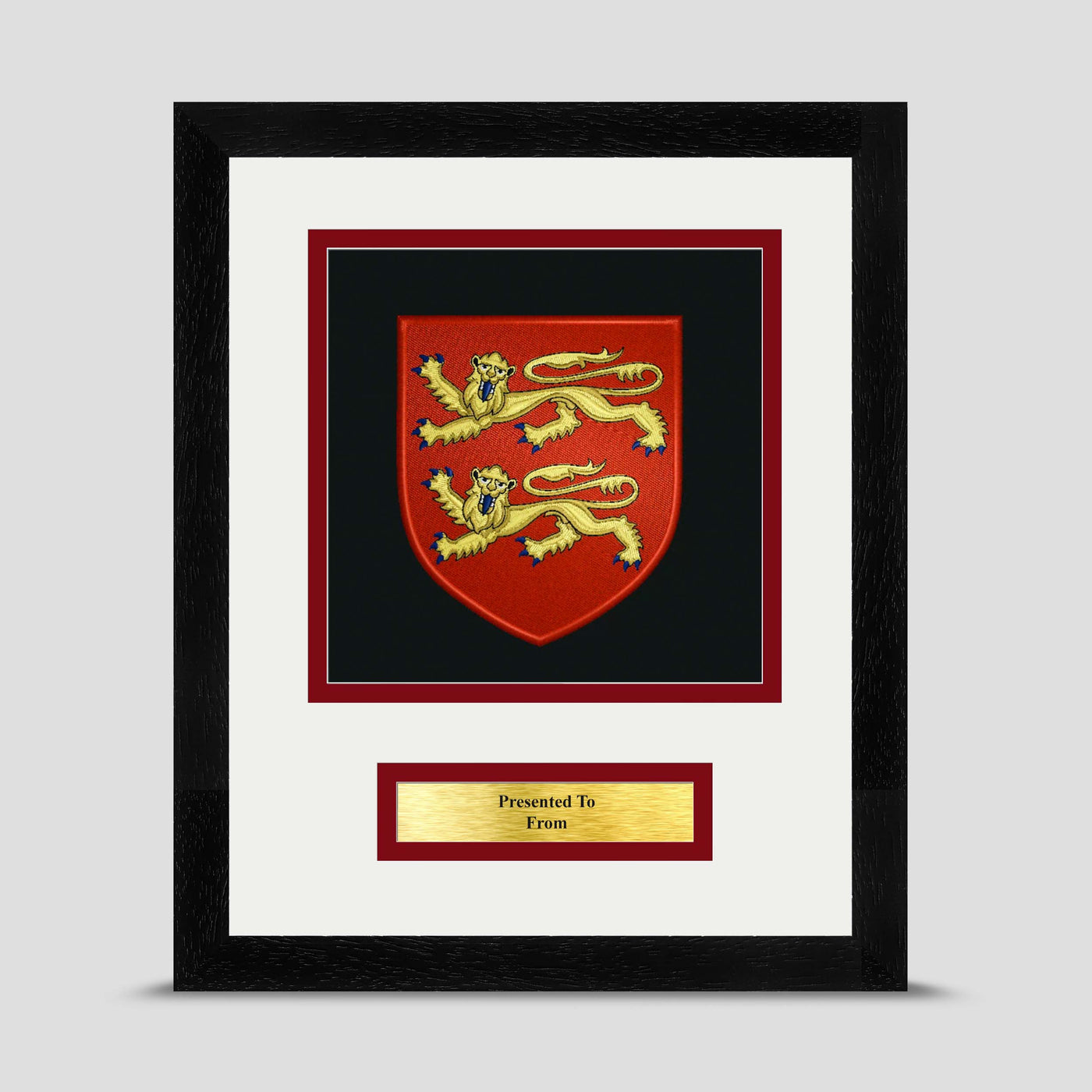 Normandy Company Framed Military Embroidery Presentation