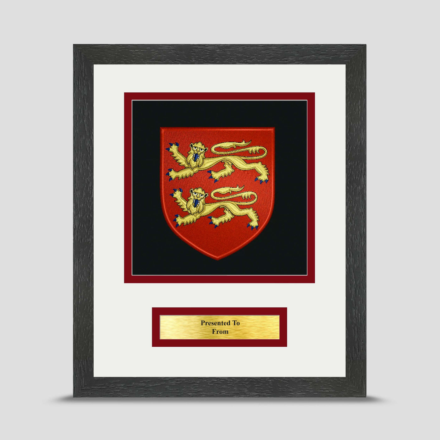 Normandy Company Framed Military Embroidery Presentation