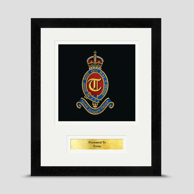 T Battery (Shah Sujah's Troop)  12 Regiment Royal Artillery Framed Military Embroidery Presentation