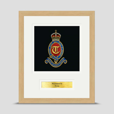 T Battery (Shah Sujah's Troop)  12 Regiment Royal Artillery Framed Military Embroidery Presentation