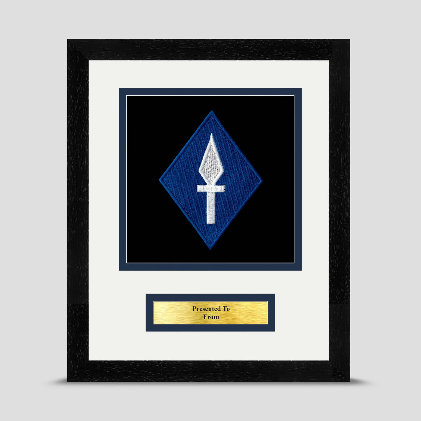 1st Signal Brigade Framed Military Embroidery Presentation