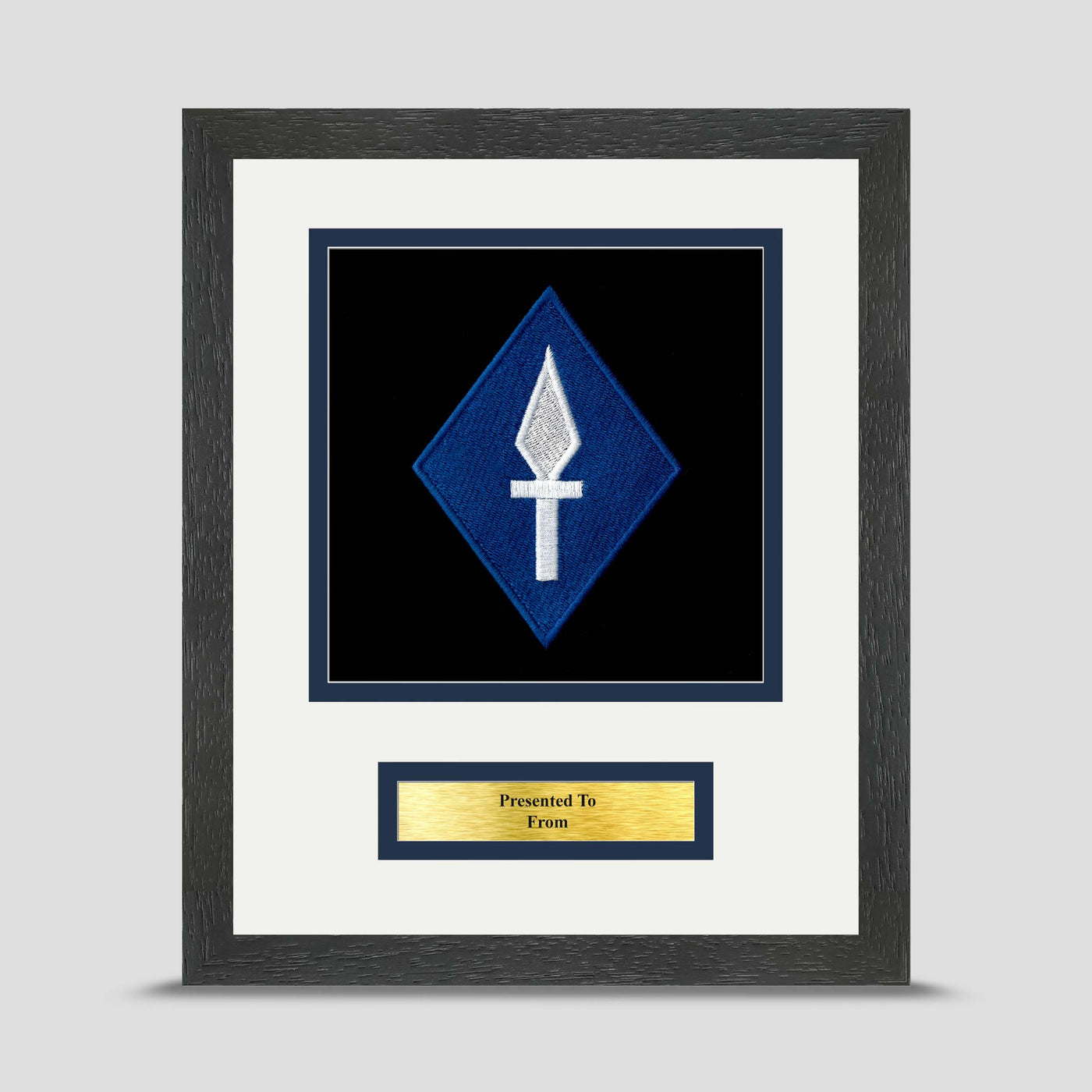 1st Signal Brigade Framed Military Embroidery Presentation