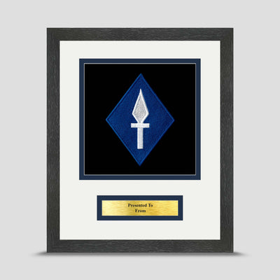 1st Signal Brigade Framed Military Embroidery Presentation