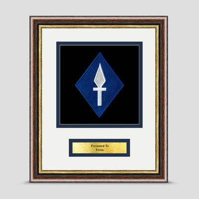 1st Signal Brigade Framed Military Embroidery Presentation