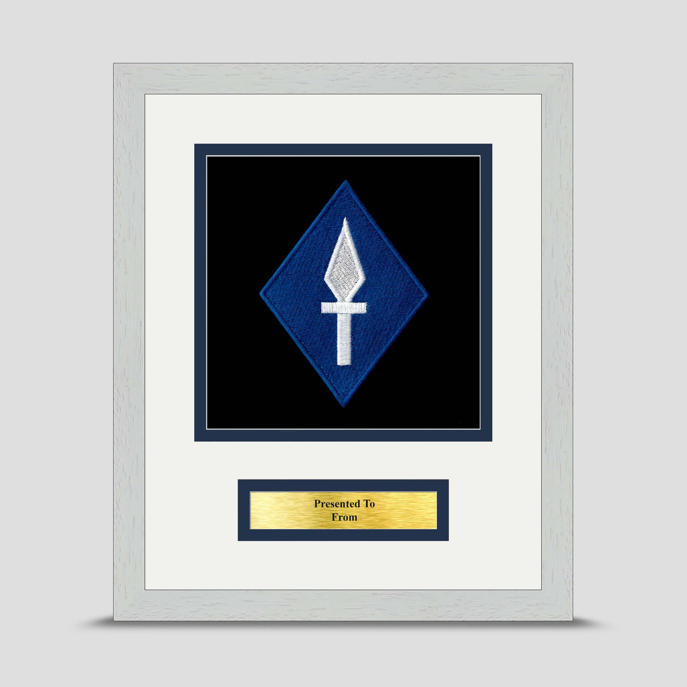 1st Signal Brigade Framed Military Embroidery Presentation