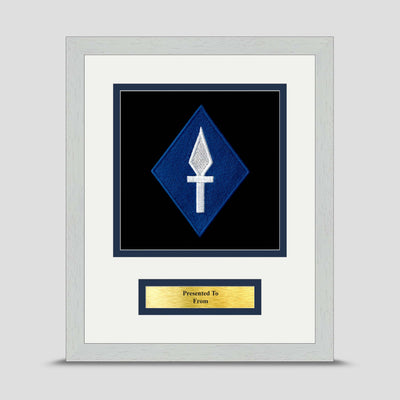 1st Signal Brigade Framed Military Embroidery Presentation