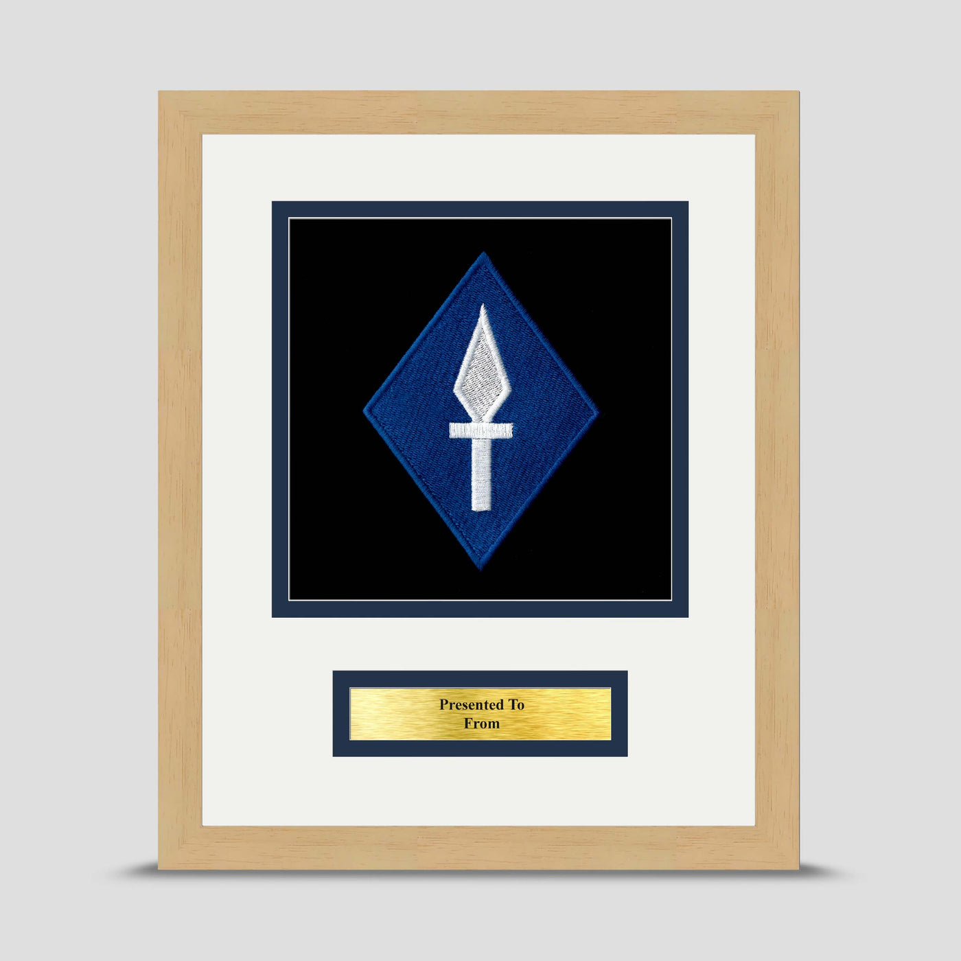 1st Signal Brigade Framed Military Embroidery Presentation