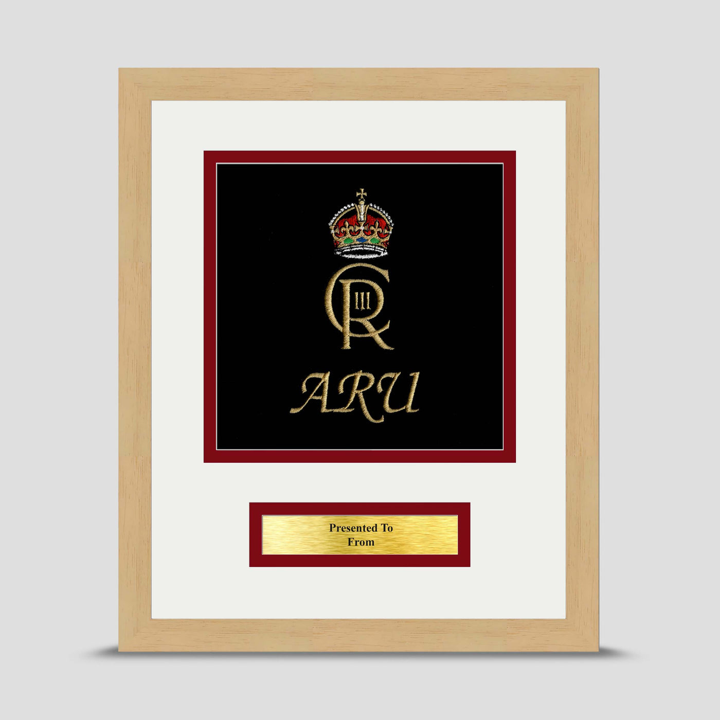 Army Rugby Union Framed Military Embroidery Presentation