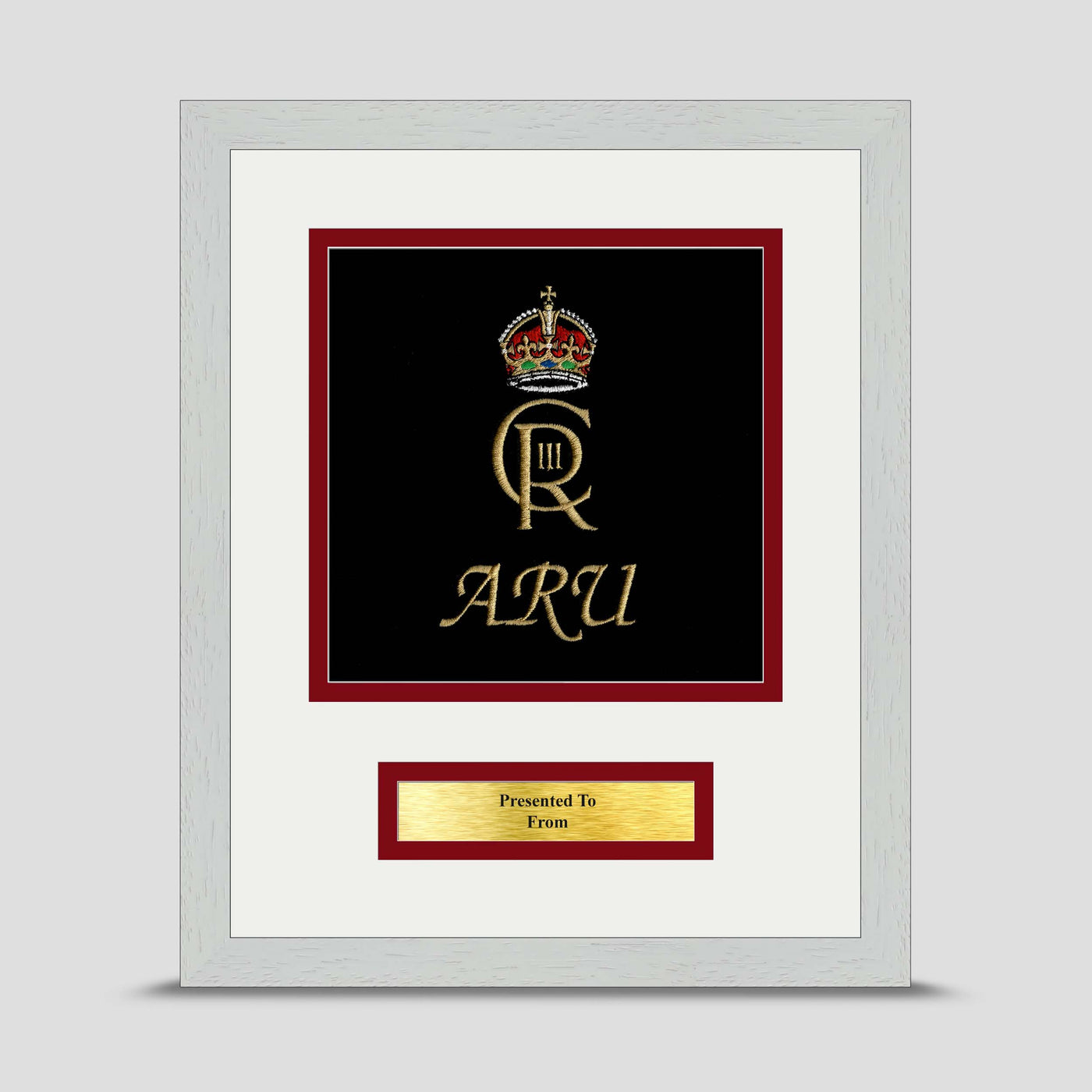 Army Rugby Union Framed Military Embroidery Presentation