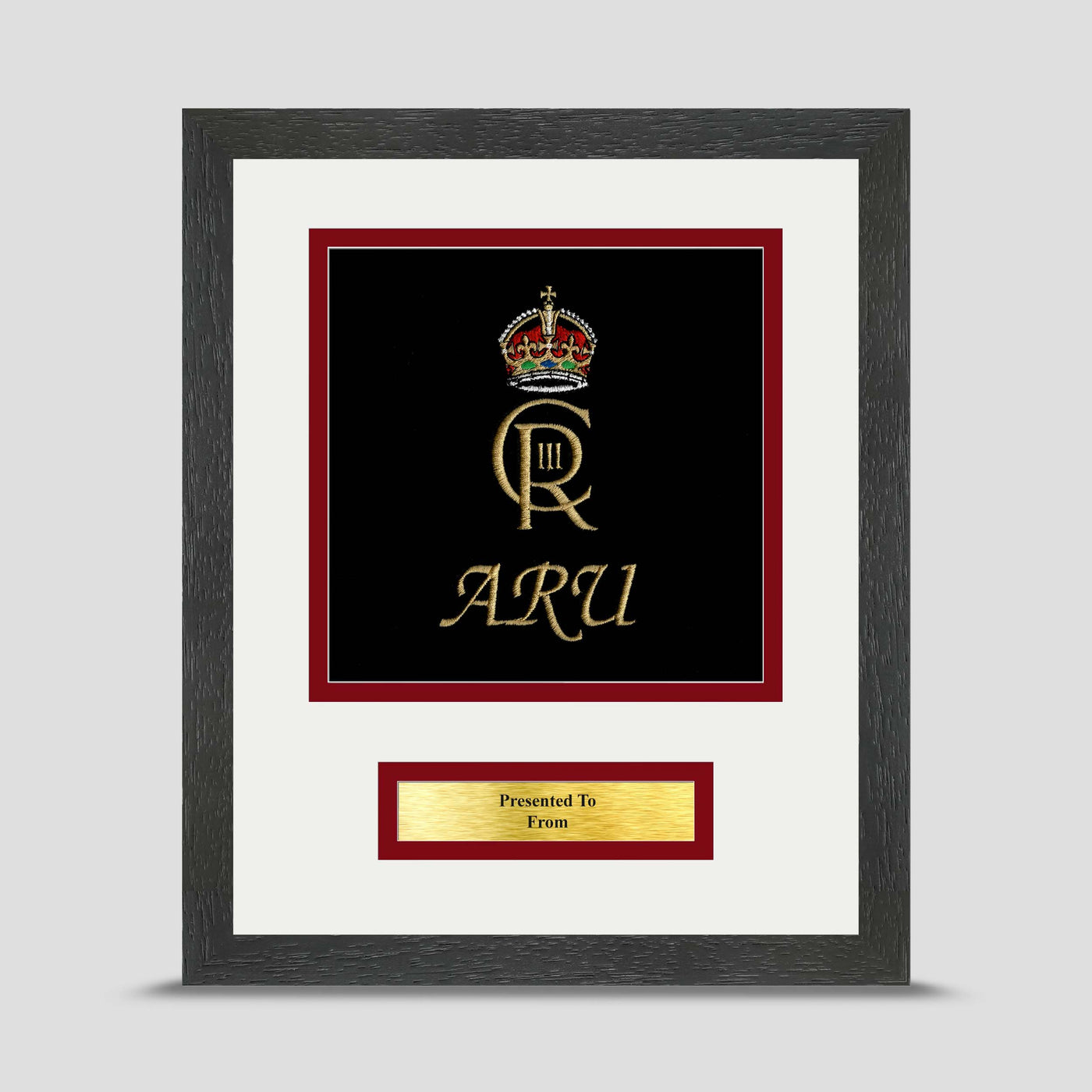 Army Rugby Union Framed Military Embroidery Presentation