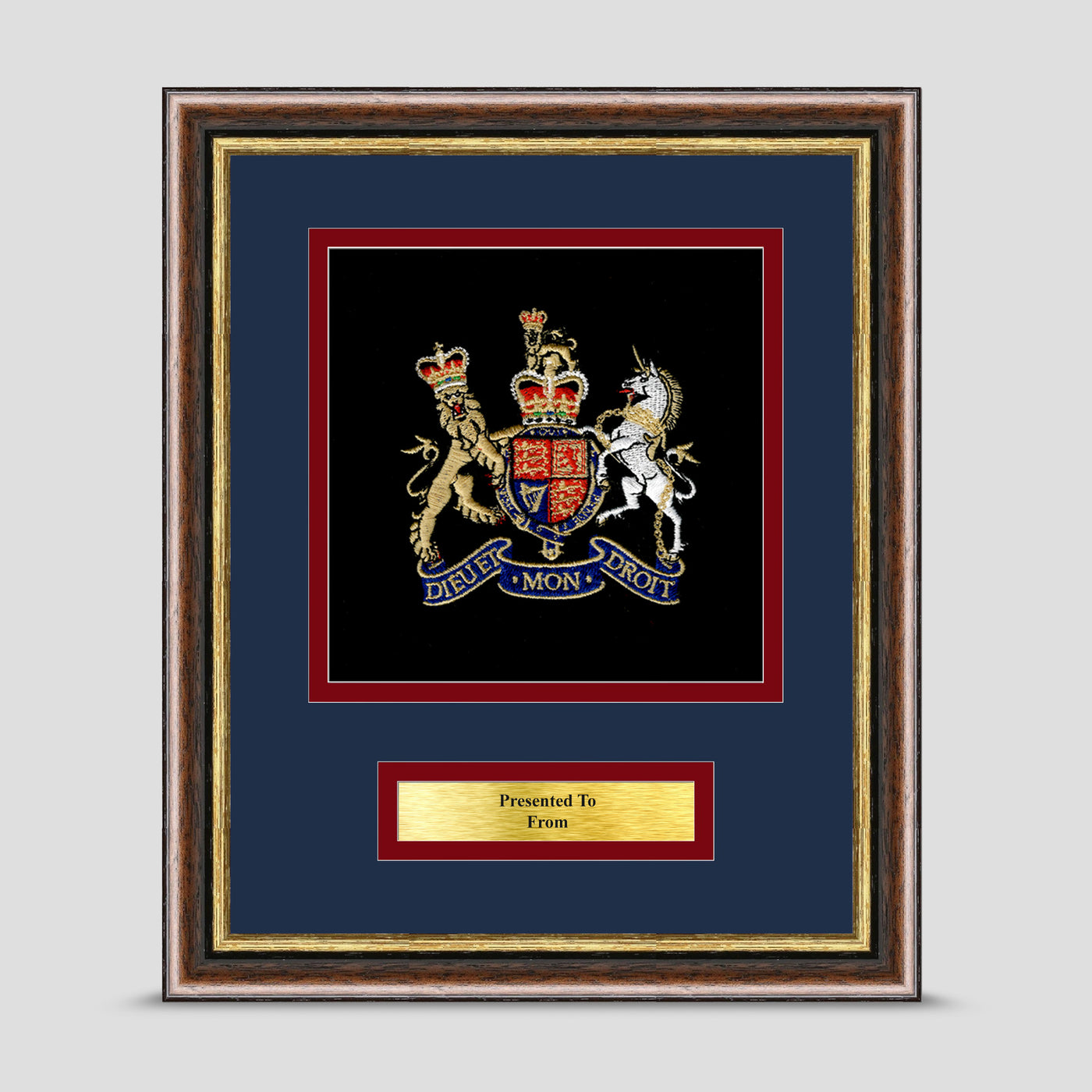 Warrant Officers Crest Framed Military Embroidery Presentation