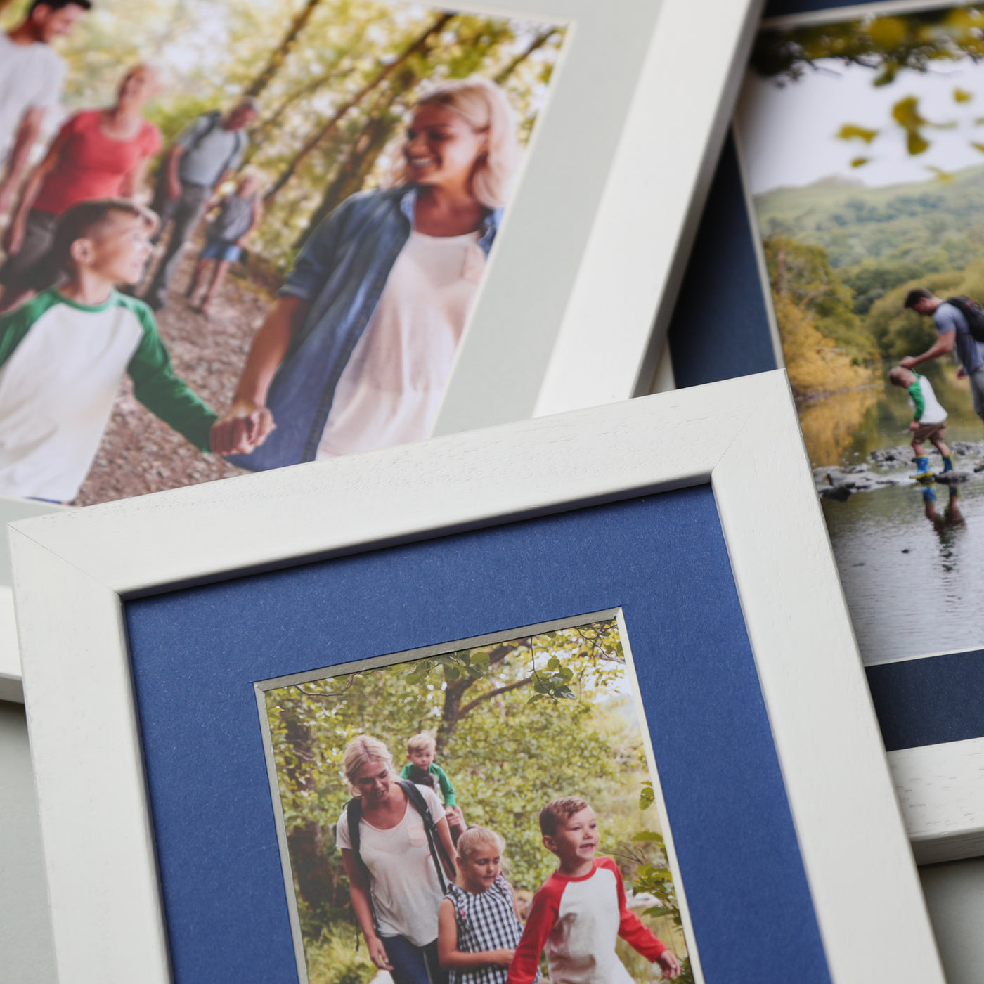 Triple Portrait Photo Frame Classic White available in 5x3.5, 6x4 & 7x5 size