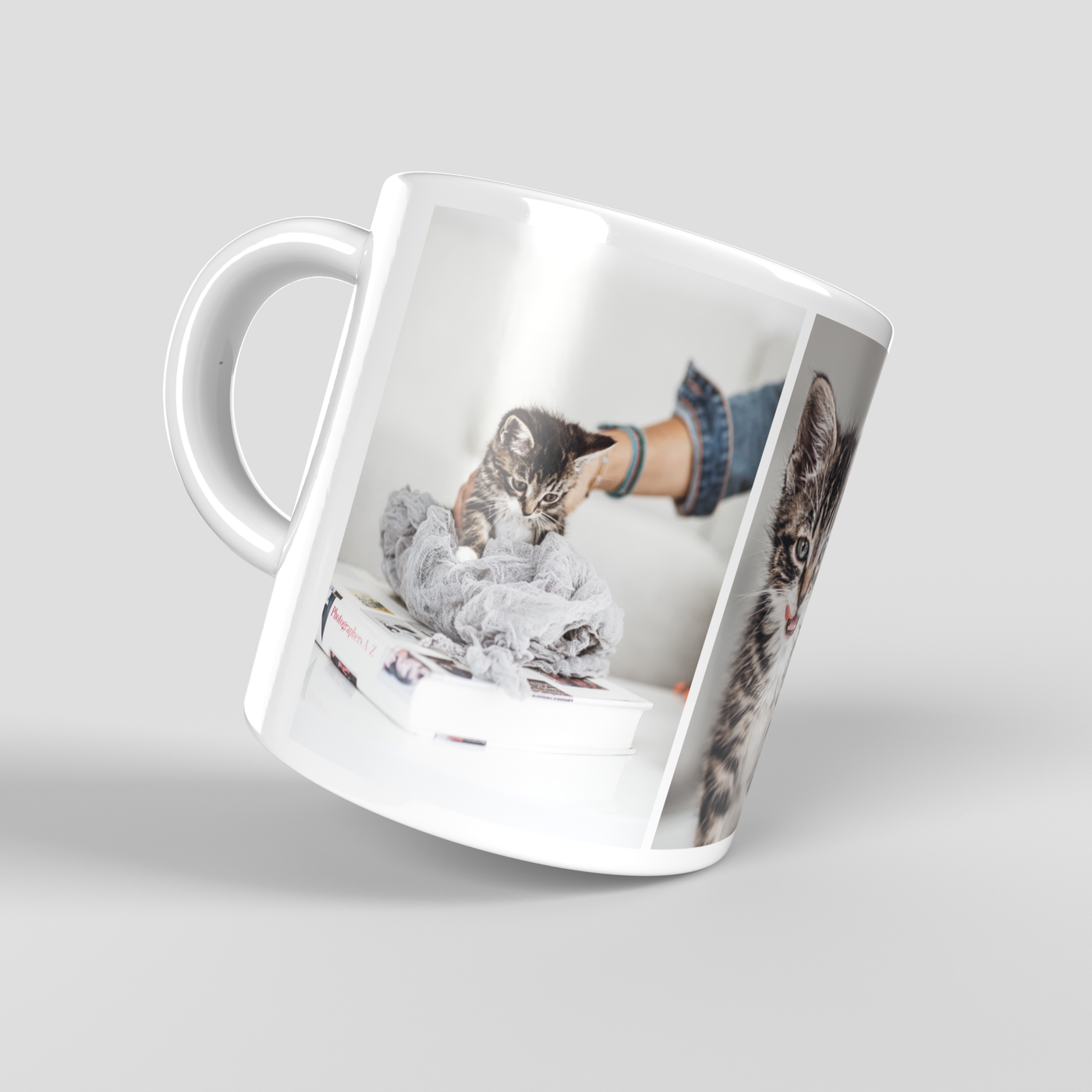 Printing A Picture On Mug Coffee Mug With AB Logo Blue Mug