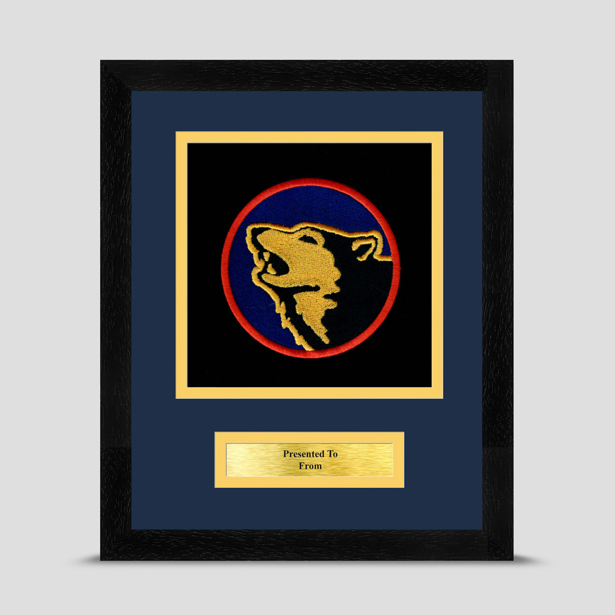 104 Brigade Framed Military Embroidery Presentation