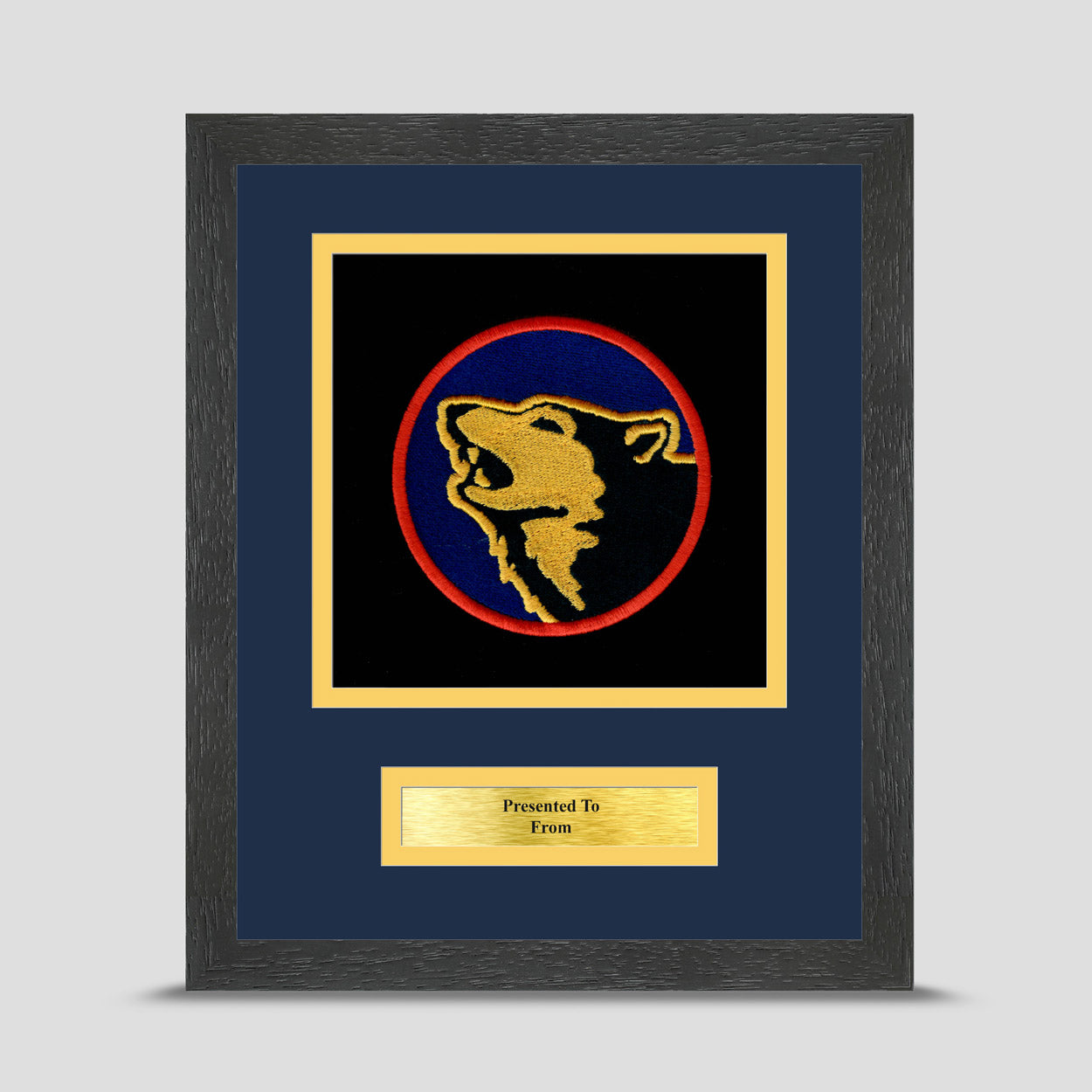 104 Brigade Framed Military Embroidery Presentation