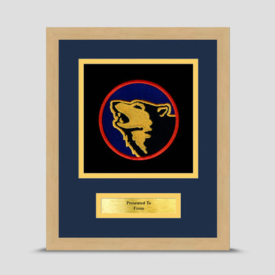 104 Brigade Framed Military Embroidery Presentation