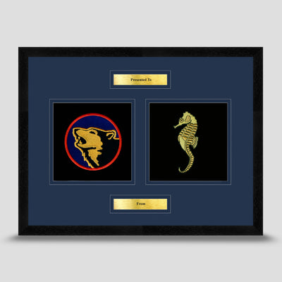 17 Port & Maritime Regiment & 104 Brigade Framed Military Embroidery Presentation