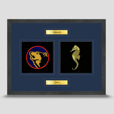 17 Port & Maritime Regiment & 104 Brigade Framed Military Embroidery Presentation