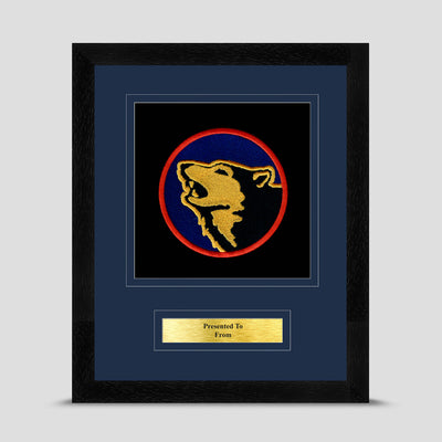 104 Brigade Framed Military Embroidery Presentation