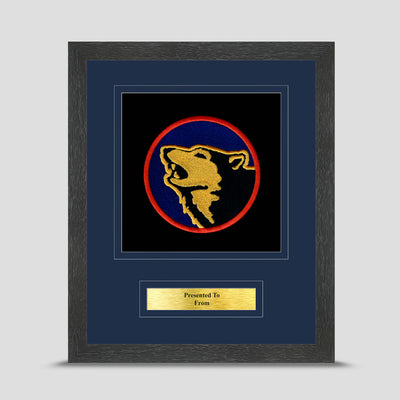 104 Brigade Framed Military Embroidery Presentation