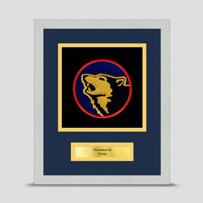 104 Brigade Framed Military Embroidery Presentation