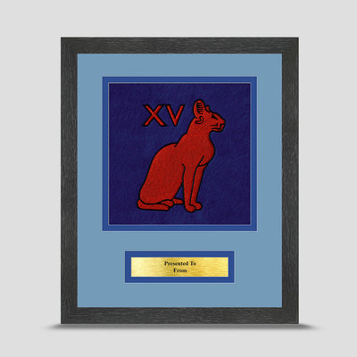 15 Signal Regiment Framed Military Embroidery Presentation