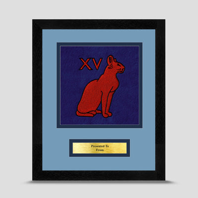 15 Signal Regiment Framed Military Embroidery Presentation