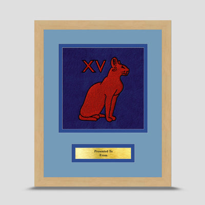 15 Signal Regiment Framed Military Embroidery Presentation