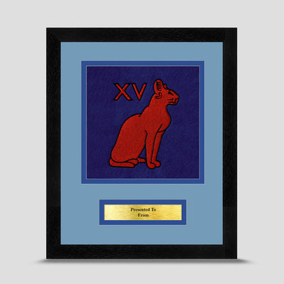 15 Signal Regiment Framed Military Embroidery Presentation