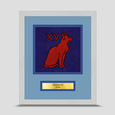 15 Signal Regiment Framed Military Embroidery Presentation