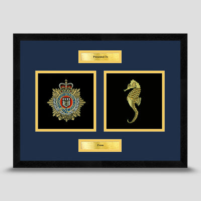 17 Port & Maritime Regiment & RLC Framed Military Embroidery Presentation