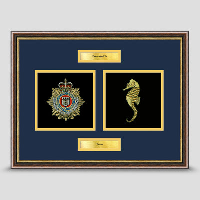 17 Port & Maritime Regiment & RLC Framed Military Embroidery Presentation
