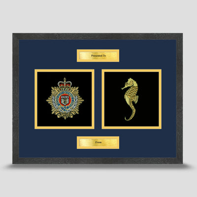 17 Port & Maritime Regiment & RLC Framed Military Embroidery Presentation