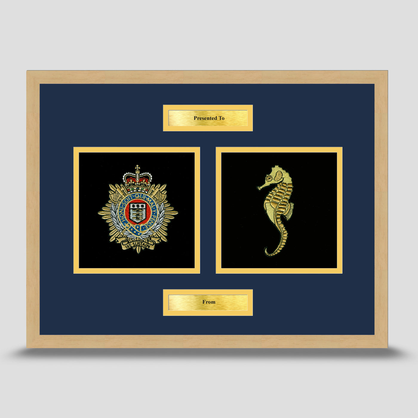 17 Port & Maritime Regiment & RLC Framed Military Embroidery Presentation