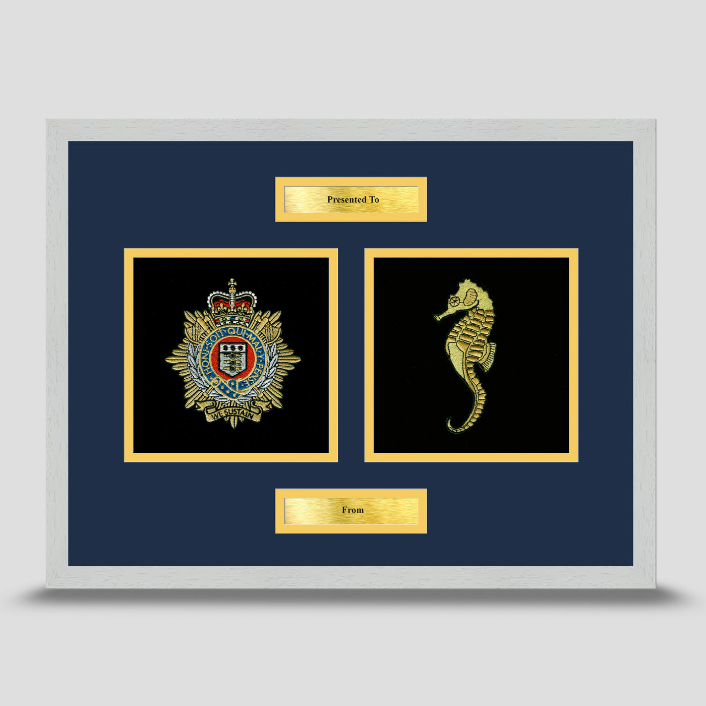 17 Port & Maritime Regiment & RLC Framed Military Embroidery Presentation