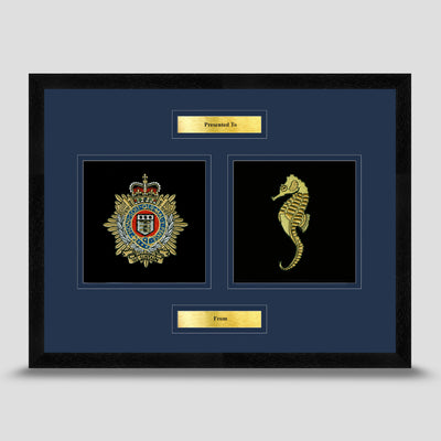 17 Port & Maritime Regiment & RLC Framed Military Embroidery Presentation