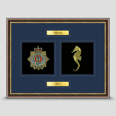 17 Port & Maritime Regiment & RLC Framed Military Embroidery Presentation