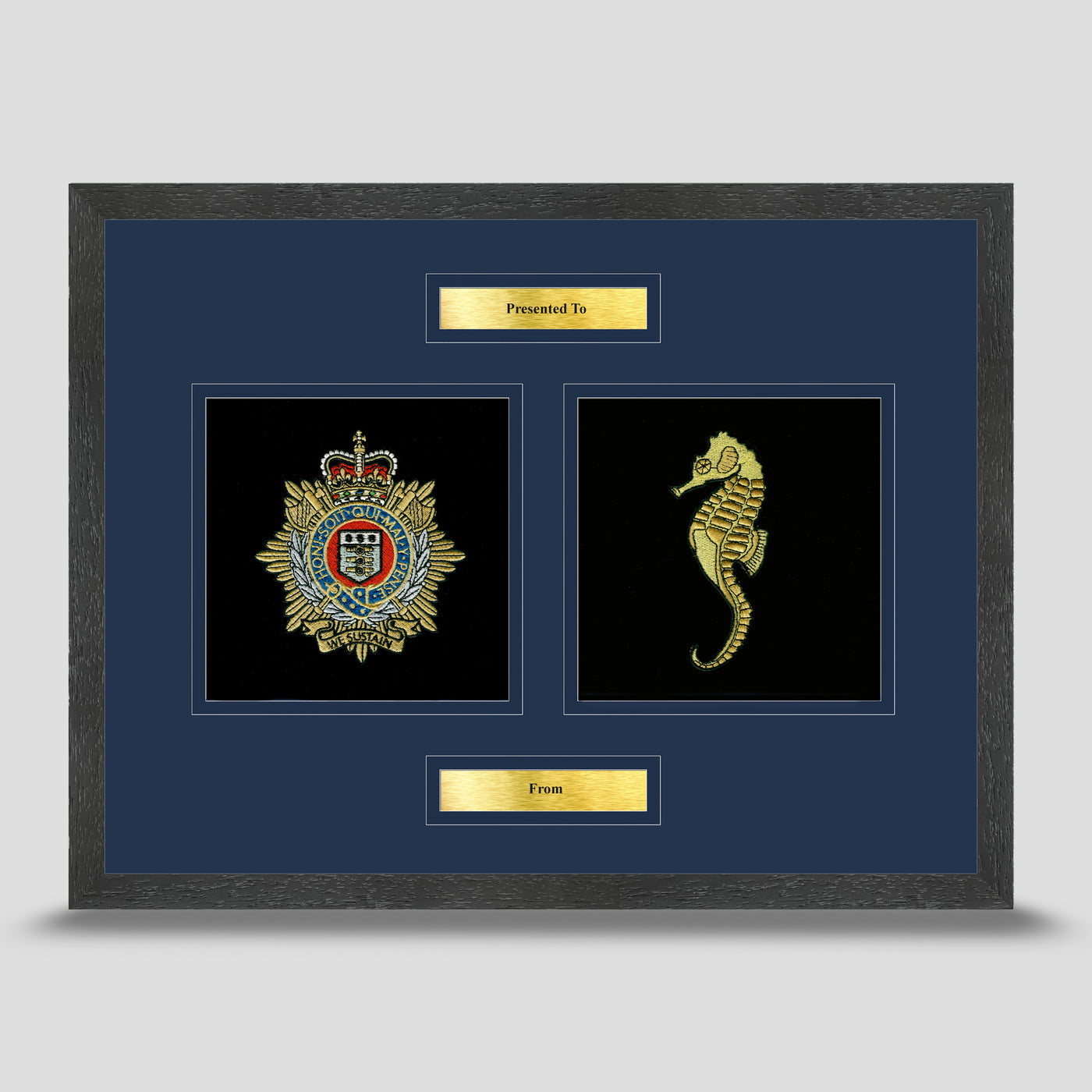 17 Port & Maritime Regiment & RLC Framed Military Embroidery Presentation