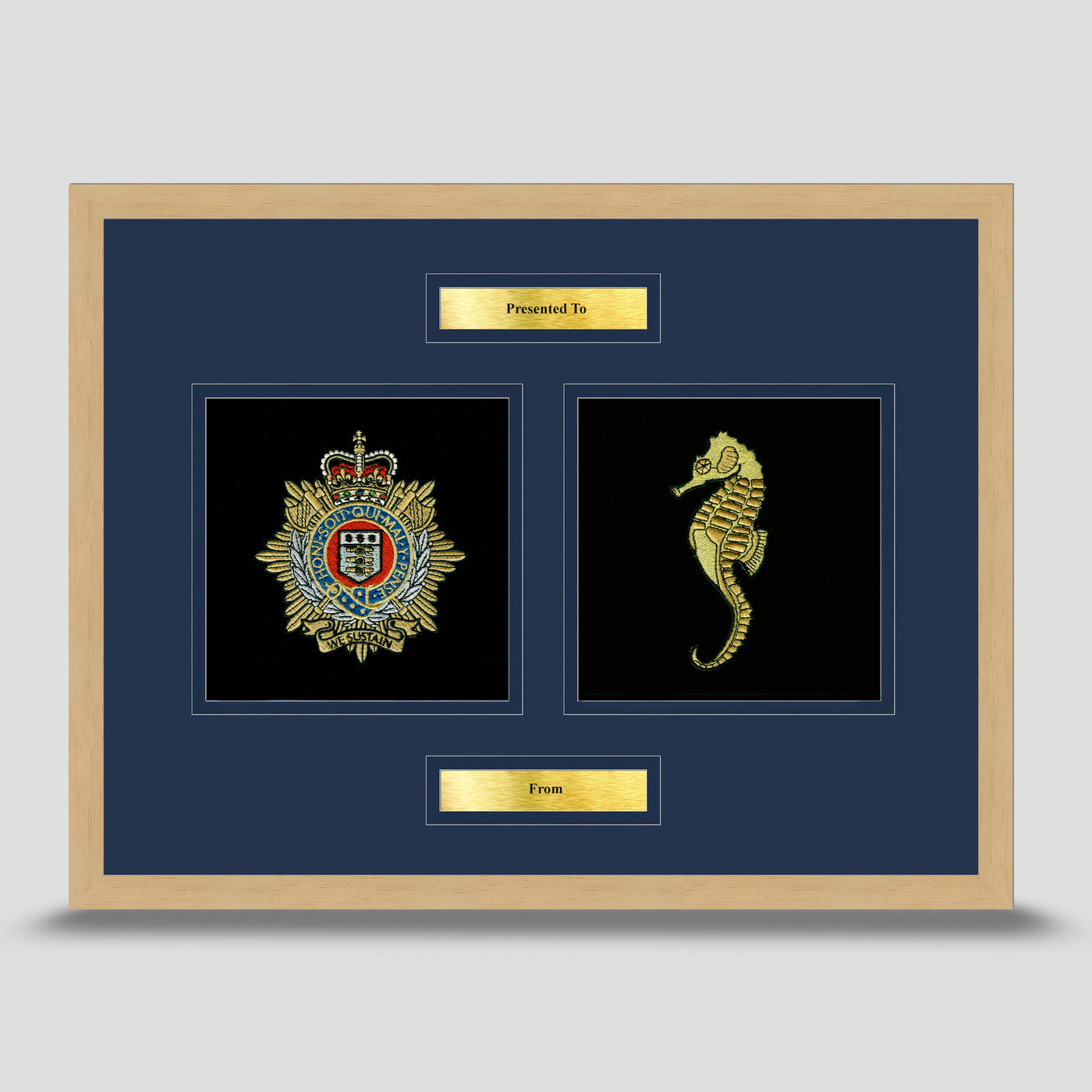 17 Port & Maritime Regiment & RLC Framed Military Embroidery Presentation