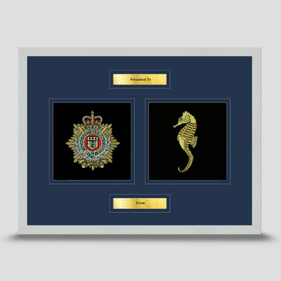 17 Port & Maritime Regiment & RLC Framed Military Embroidery Presentation