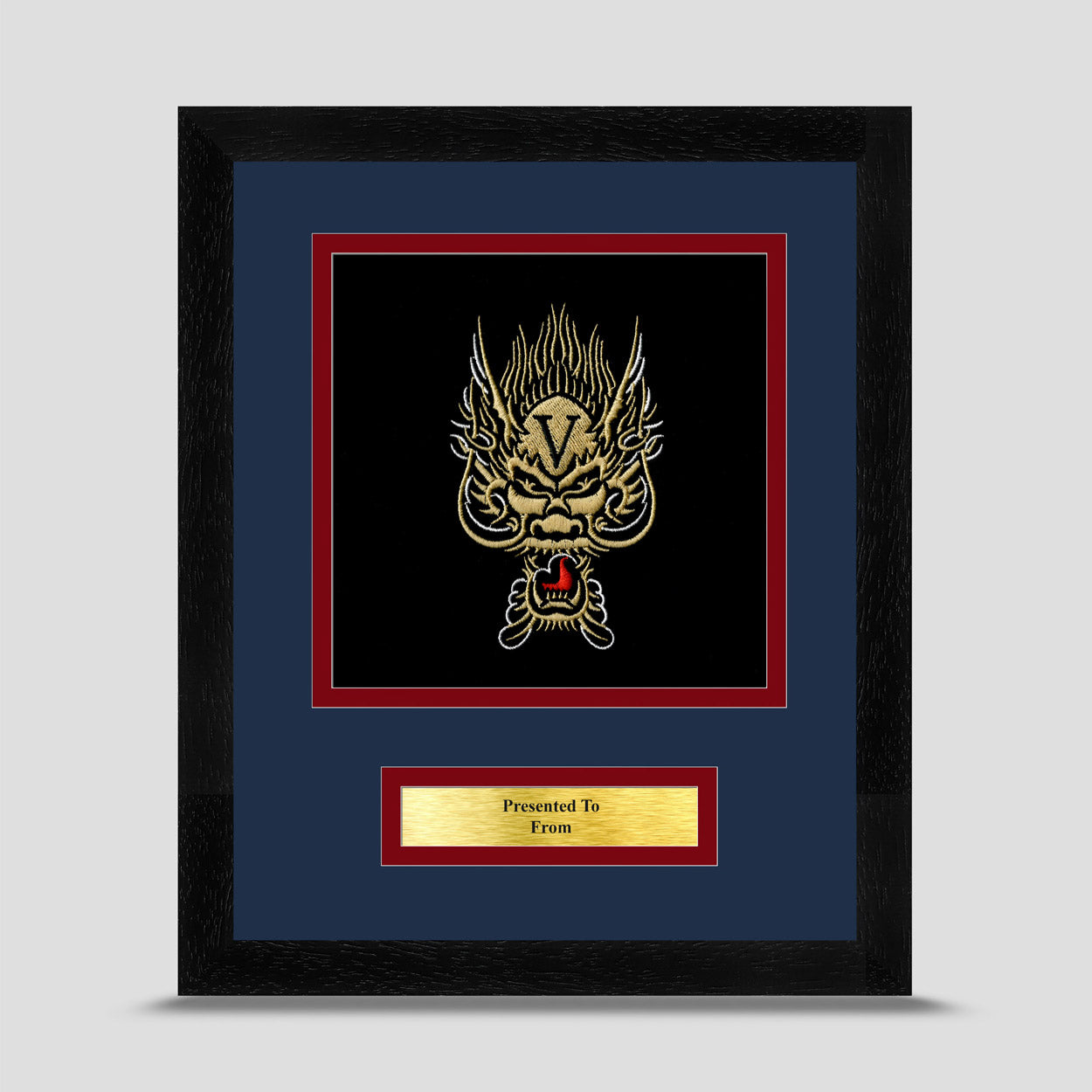 5 Bn Royal Electrical Mechanical Engineers Framed Military Embroidery Presentation