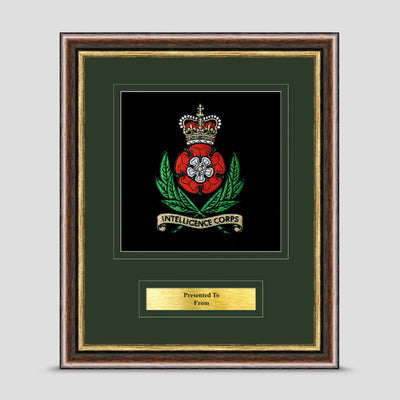 Intelligence Corps Framed Military Embroidery Presentation