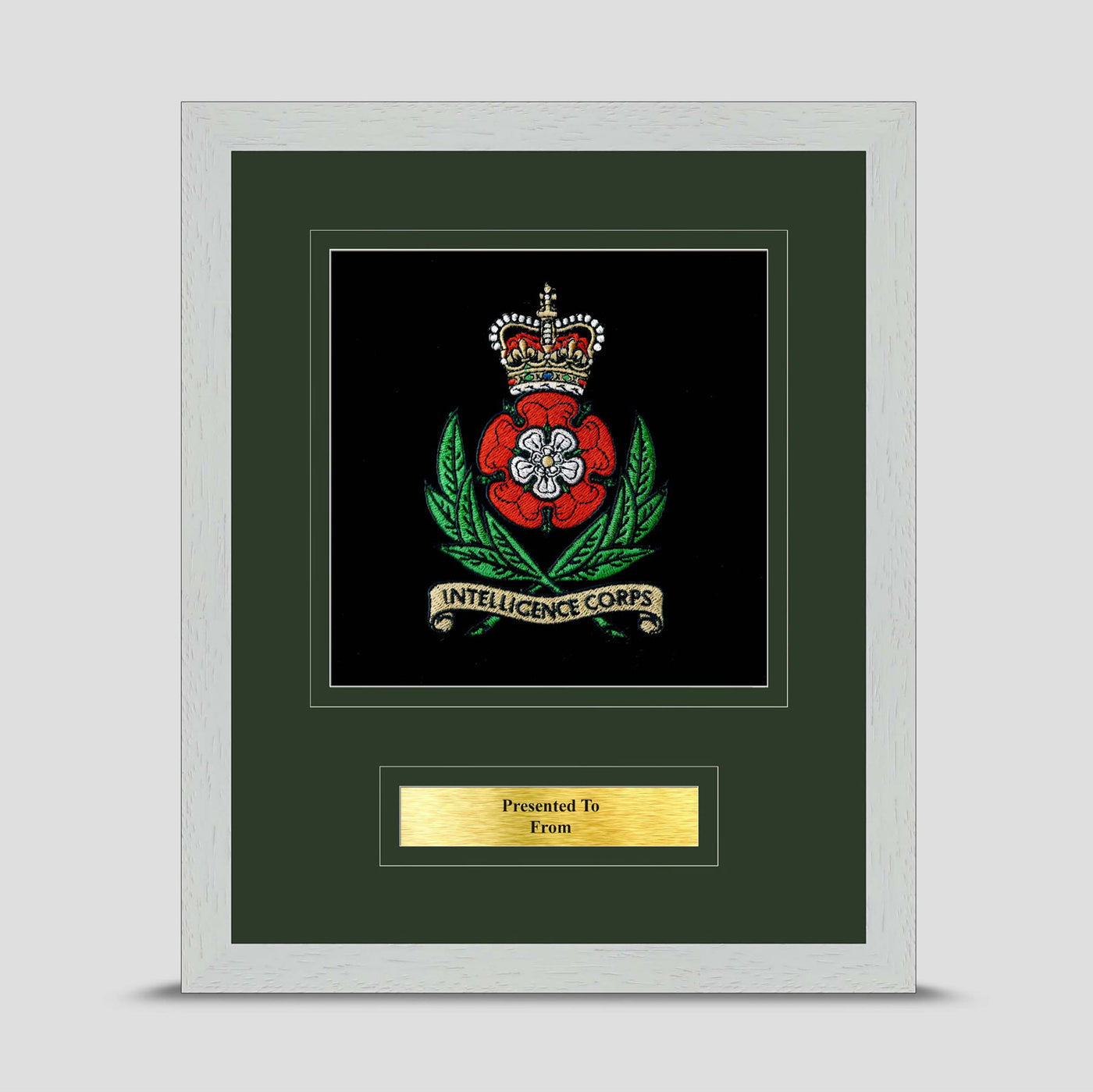 Intelligence Corps Framed Military Embroidery Presentation