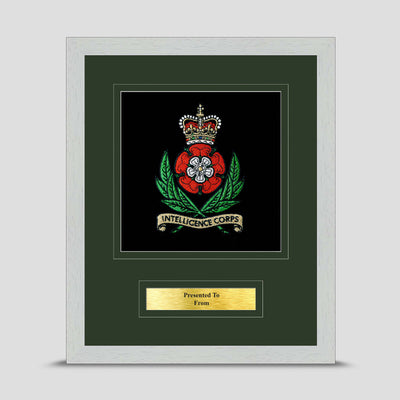 Intelligence Corps Framed Military Embroidery Presentation