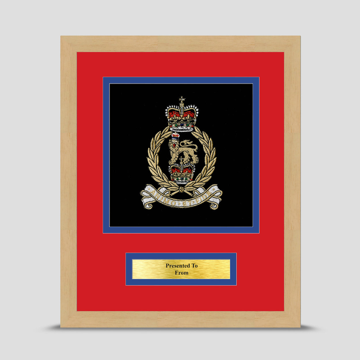 Adjutant General's Corps SPS Framed Military Embroidery Presentation
