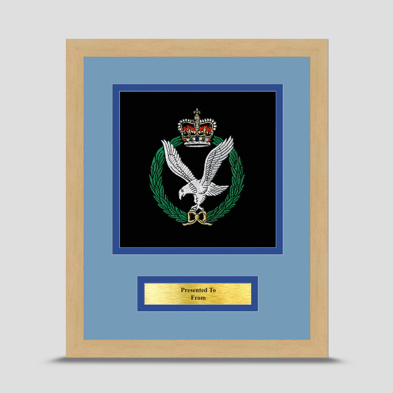 Army Air Corps Framed Military Embroidery Presentation