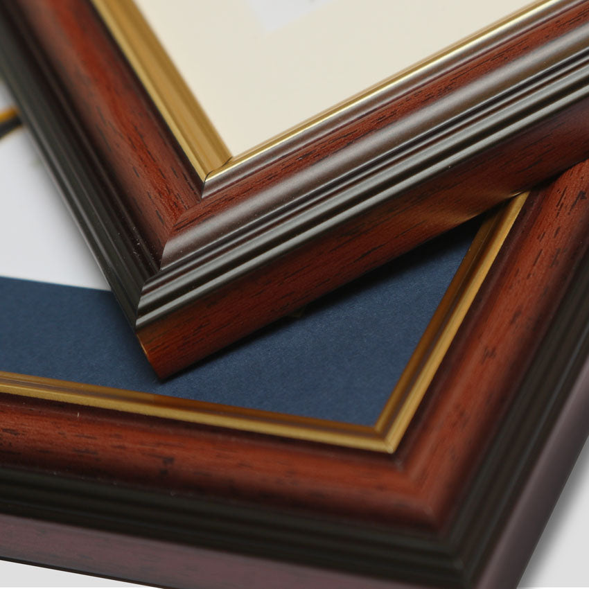 30x30cm Brown & Gold Picture Frame with Four 6x4 Pictures